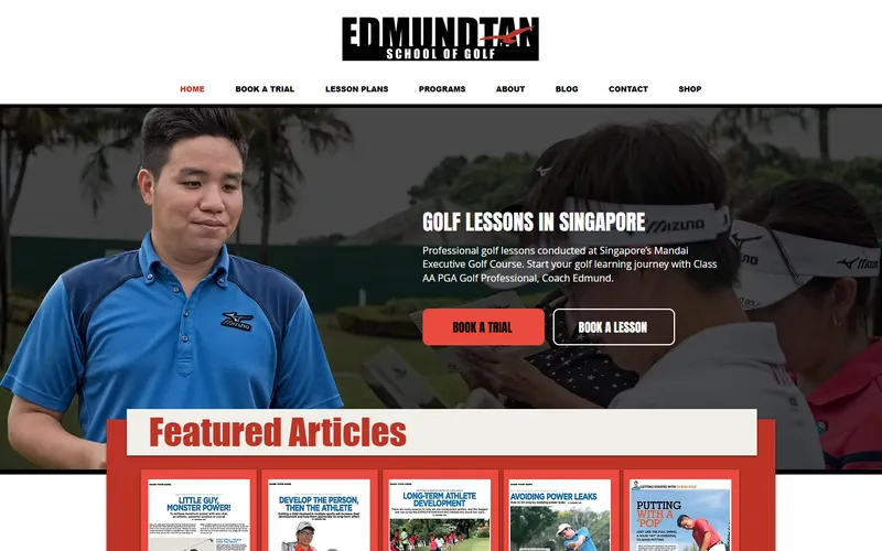 Edmund Tan School of Golf homepage