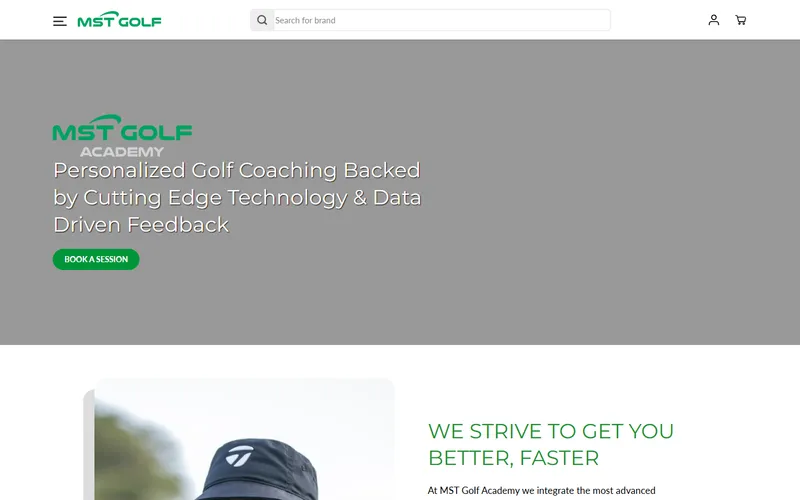 MST Golf Academy homepage