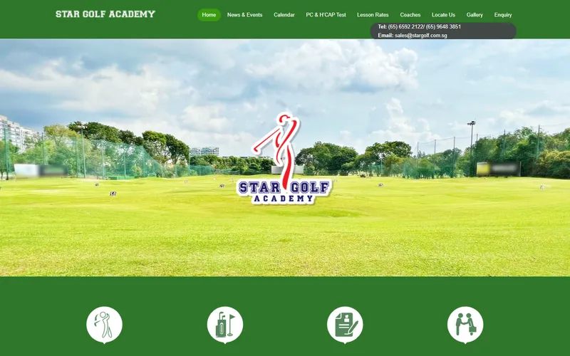 Star Golf Academy homepage
