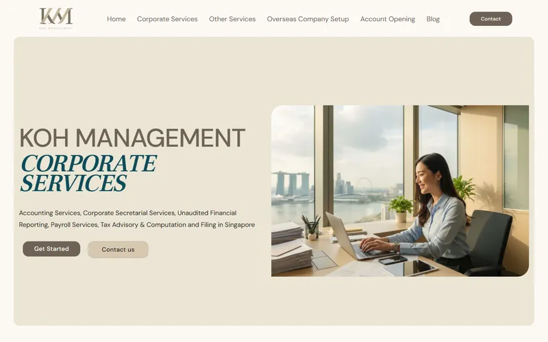 Koh Management grant consultant Singapore homepage