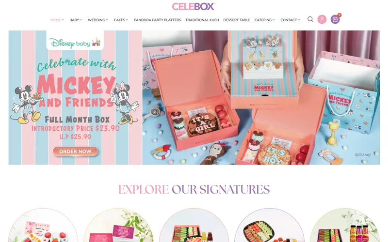 Celebox grazing box Singapore homepage
