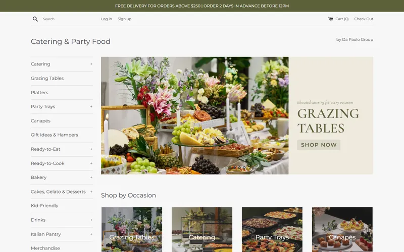 Da Paolo Gastronomia grazing table Singapore homepage