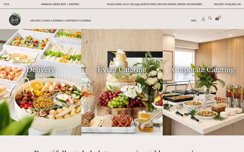 Lush Platters grazing table Singapore homepage