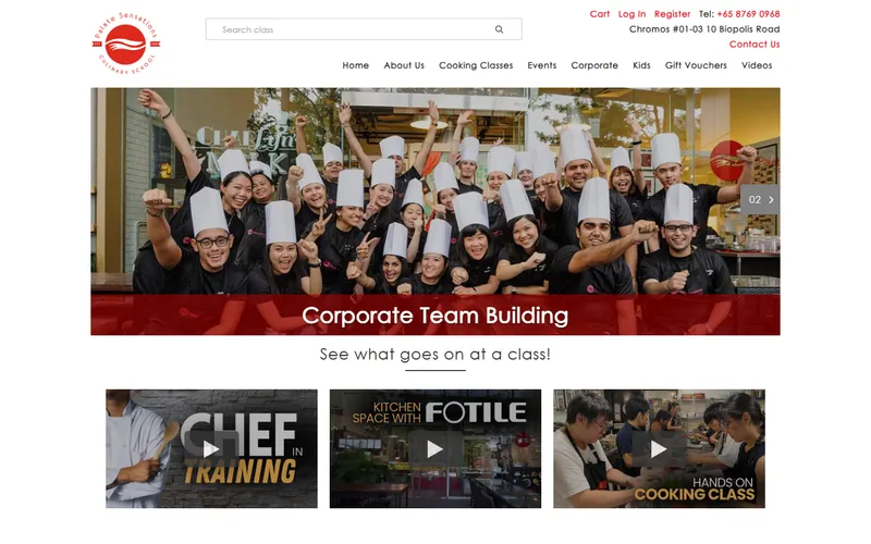 Palate Sensations Cooking School homepage