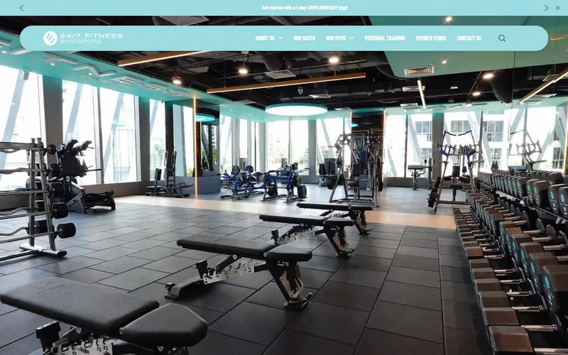 24/7 Fitness homepage screenshot
