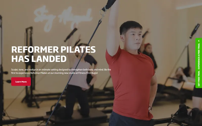 Fitness First homepage screenshot