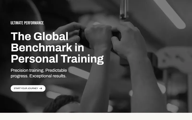 Ultimate Performance homepage screenshot