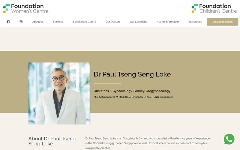 Dr Paul Tseng profile homepage