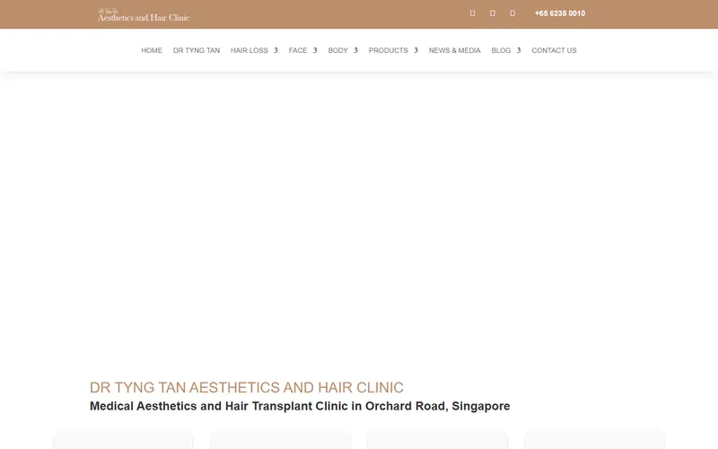 Dr Tyng Tan Aesthetics and Hair Clinic homepage