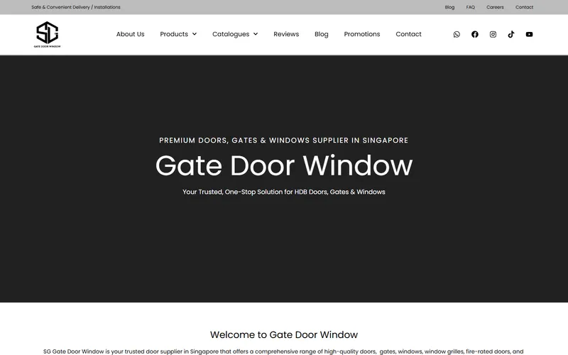 SG Gate Door Window HDB door and gate supplier Singapore homepage