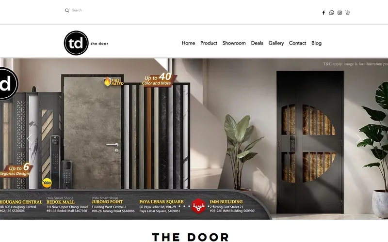 The Door Singapore fire rated HDB main door supplier homepage