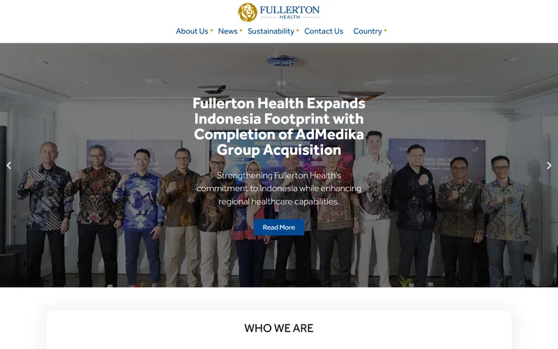 Fullerton Health homepage