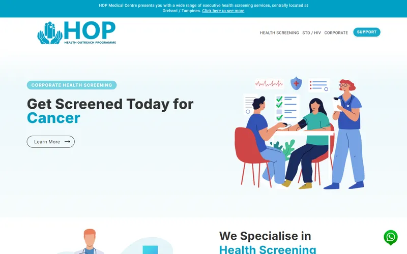 HOP Medical Centre homepage