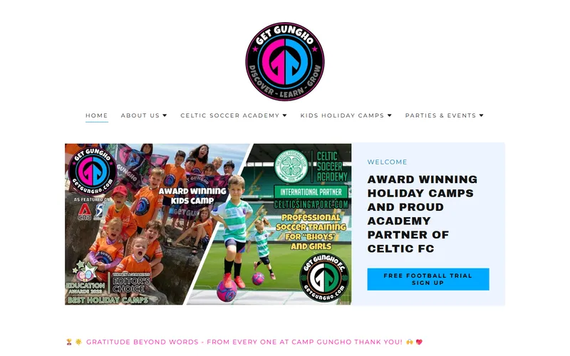 Camp GungHo homepage screenshot