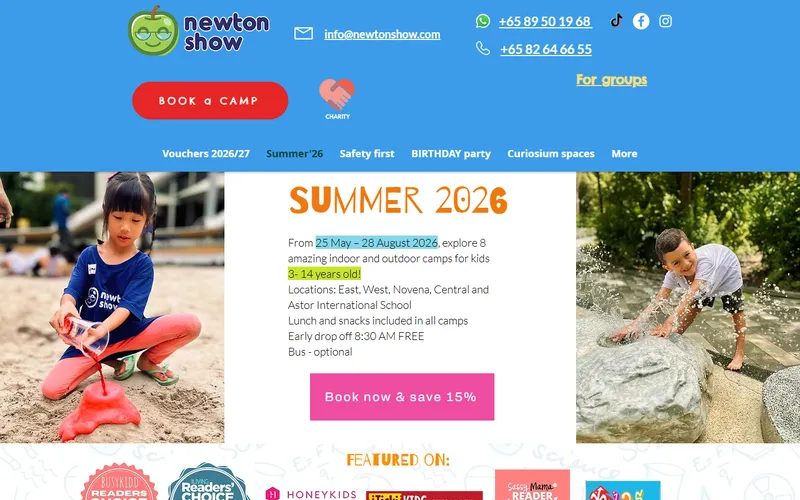 Newtonshow homepage screenshot