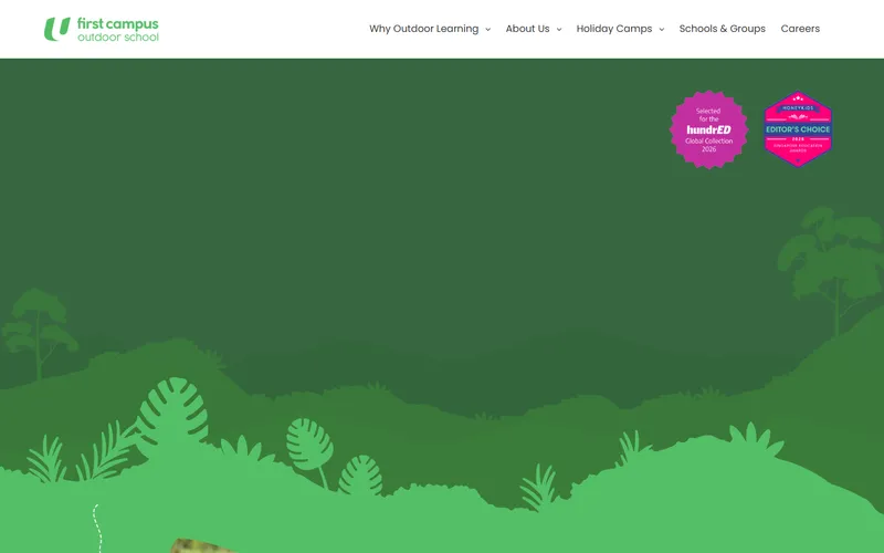 Outdoor School Singapore homepage screenshot