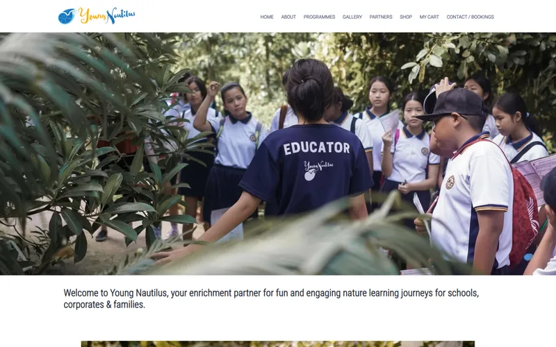 Young Nautilus homepage screenshot