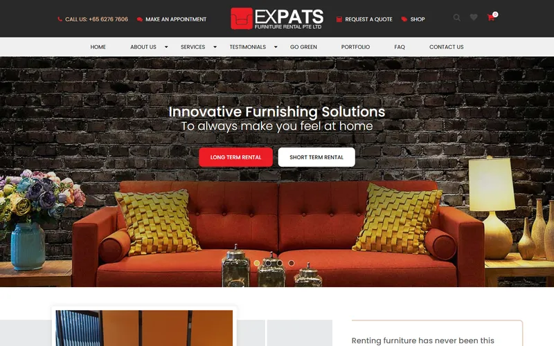 Expats Furniture Rental homepage