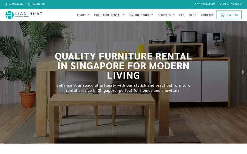 Lian Huat Furniture Rental homepage