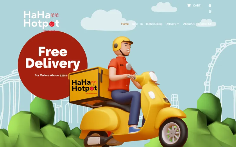 HaHa Hotpot homepage