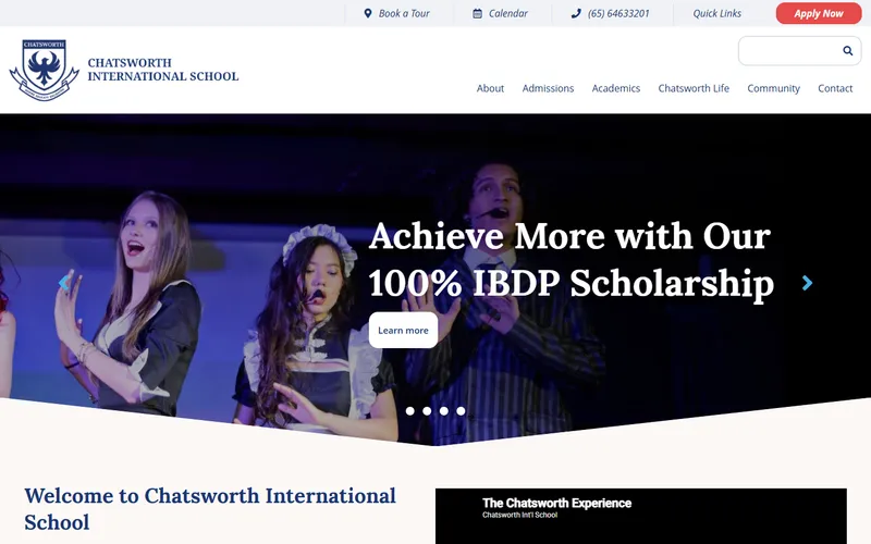 Chatsworth International School homepage