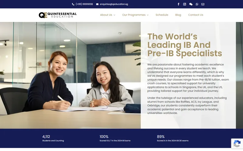 Quintessential Education homepage