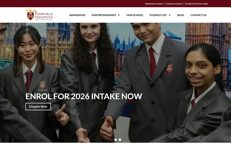 Insworld Institute homepage