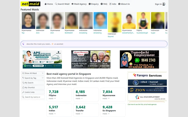 NetMaid homepage