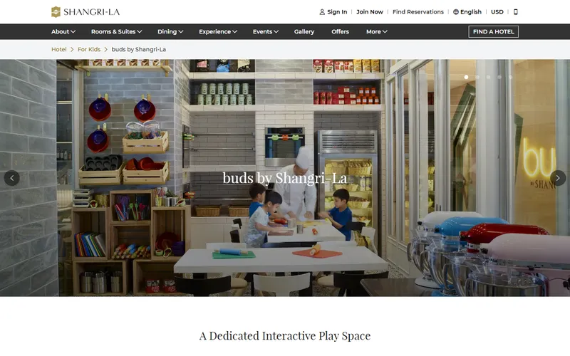 Buds by Shangri-La indoor playground Singapore homepage
