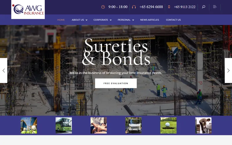 AWG Insurance Brokers Singapore homepage