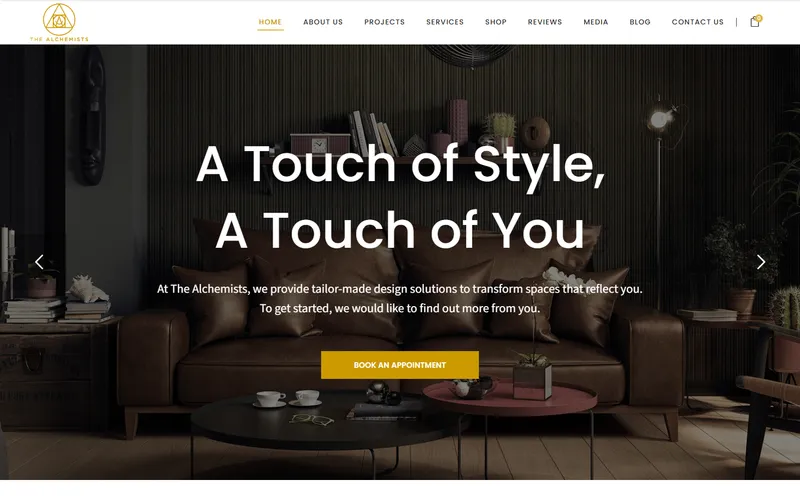 The Alchemists Design homepage