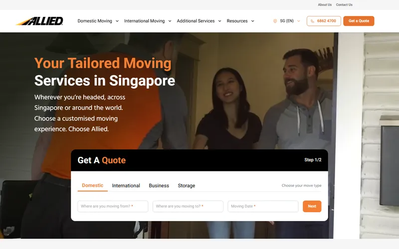 Allied Singapore homepage