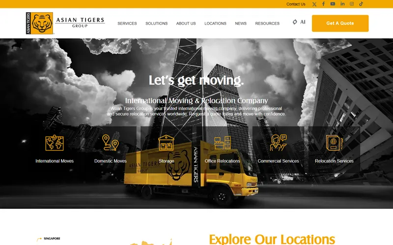 Asian Tigers Group Singapore homepage