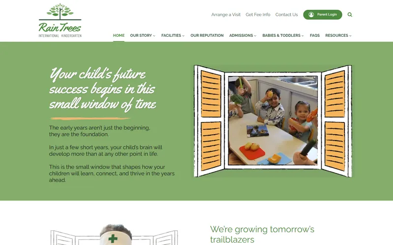 Rain Trees International Kindergarten homepage