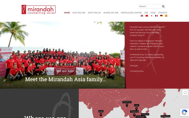 Mirandah Asia homepage