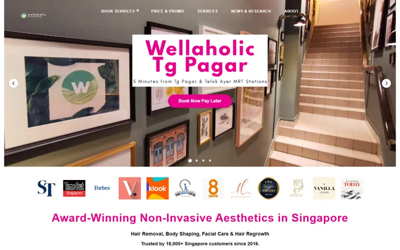 Wellaholic Singapore homepage