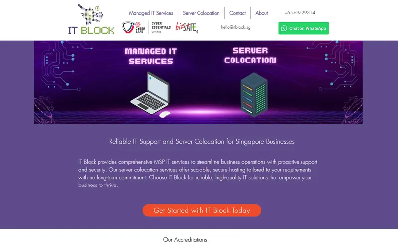 IT Block IT support Singapore homepage