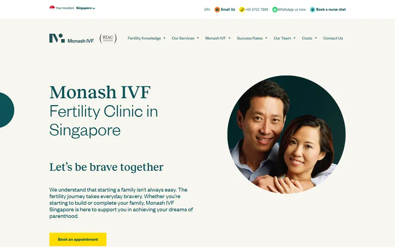 Monash IVF Singapore homepage