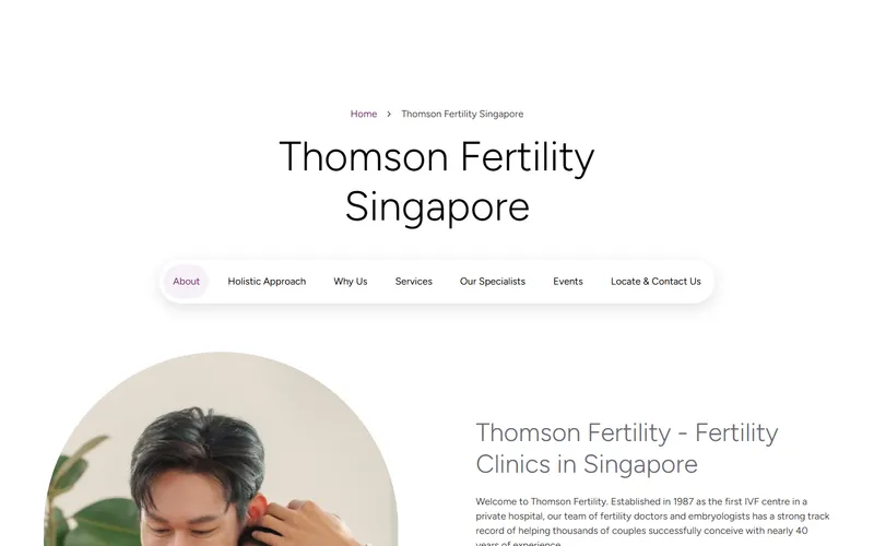 Thomson Fertility Centre homepage