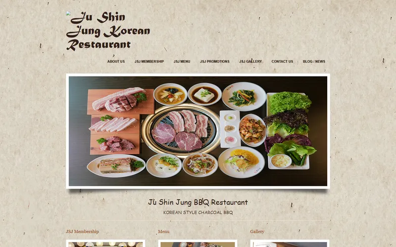 Ju Shin Jung Korean Restaurant homepage