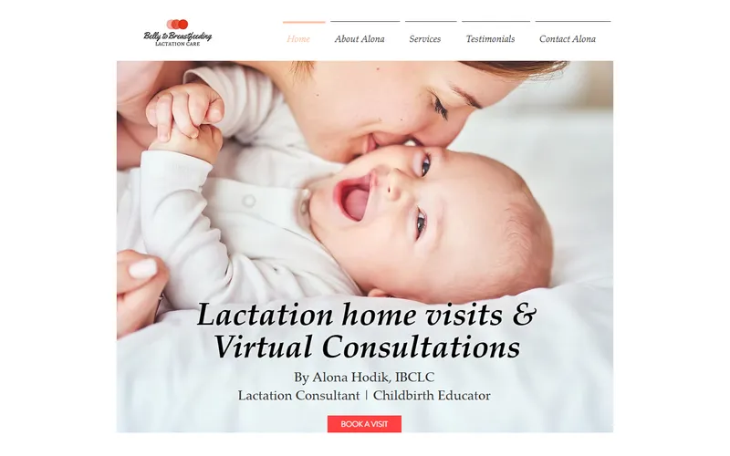 Belly to Breastfeeding lactation consultant homepage