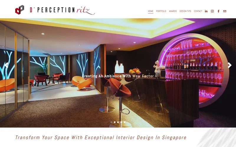 D'Perception Ritz homepage