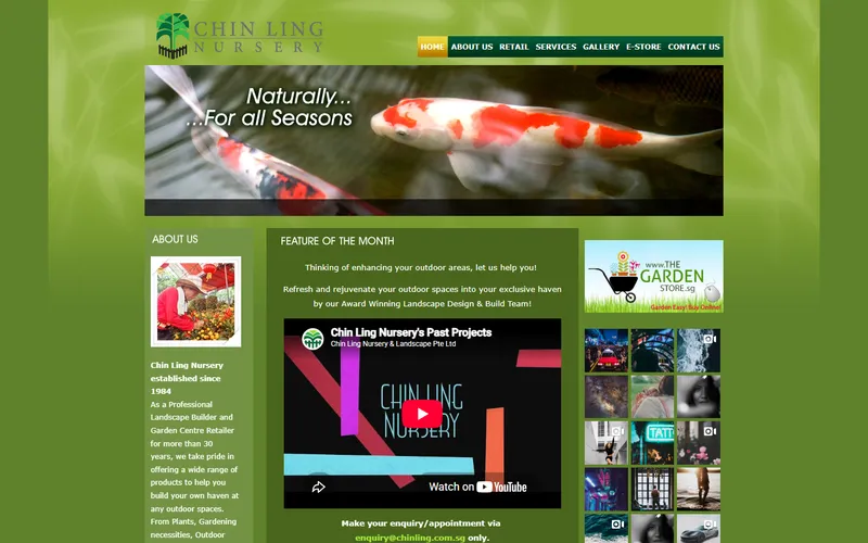 Chin Ling Nursery Singapore homepage
