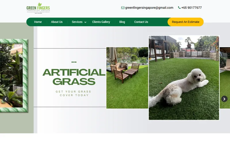 Green Fingers Landscaping Singapore homepage