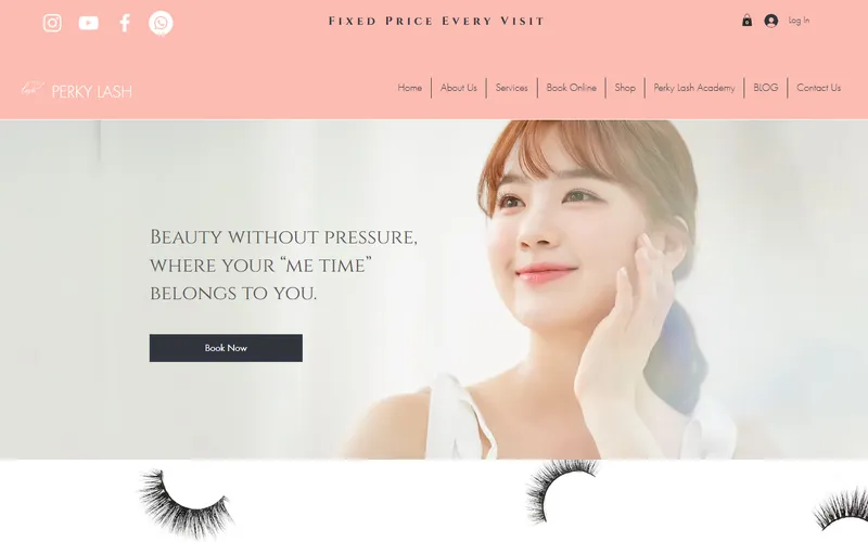 Perky Lash homepage