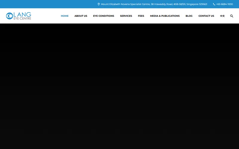 Lang Eye Centre homepage