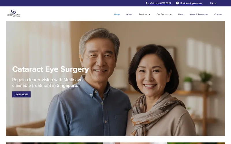 Shinagawa eye clinic homepage
