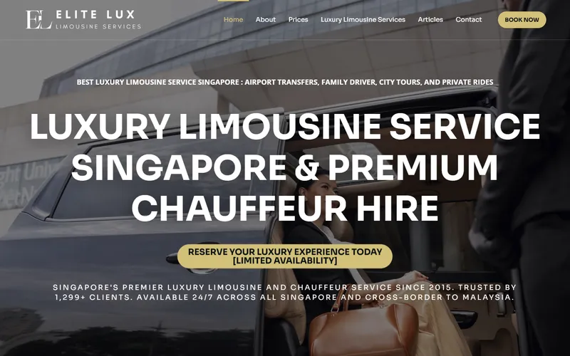 Elite Lux Limousine homepage