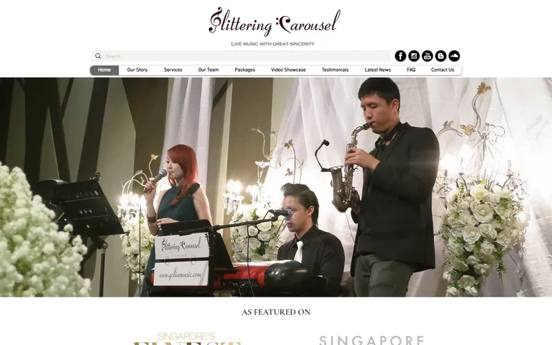 GC Live Music Singapore homepage