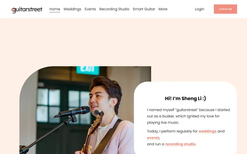 GuitarStreet acoustic Singapore homepage
